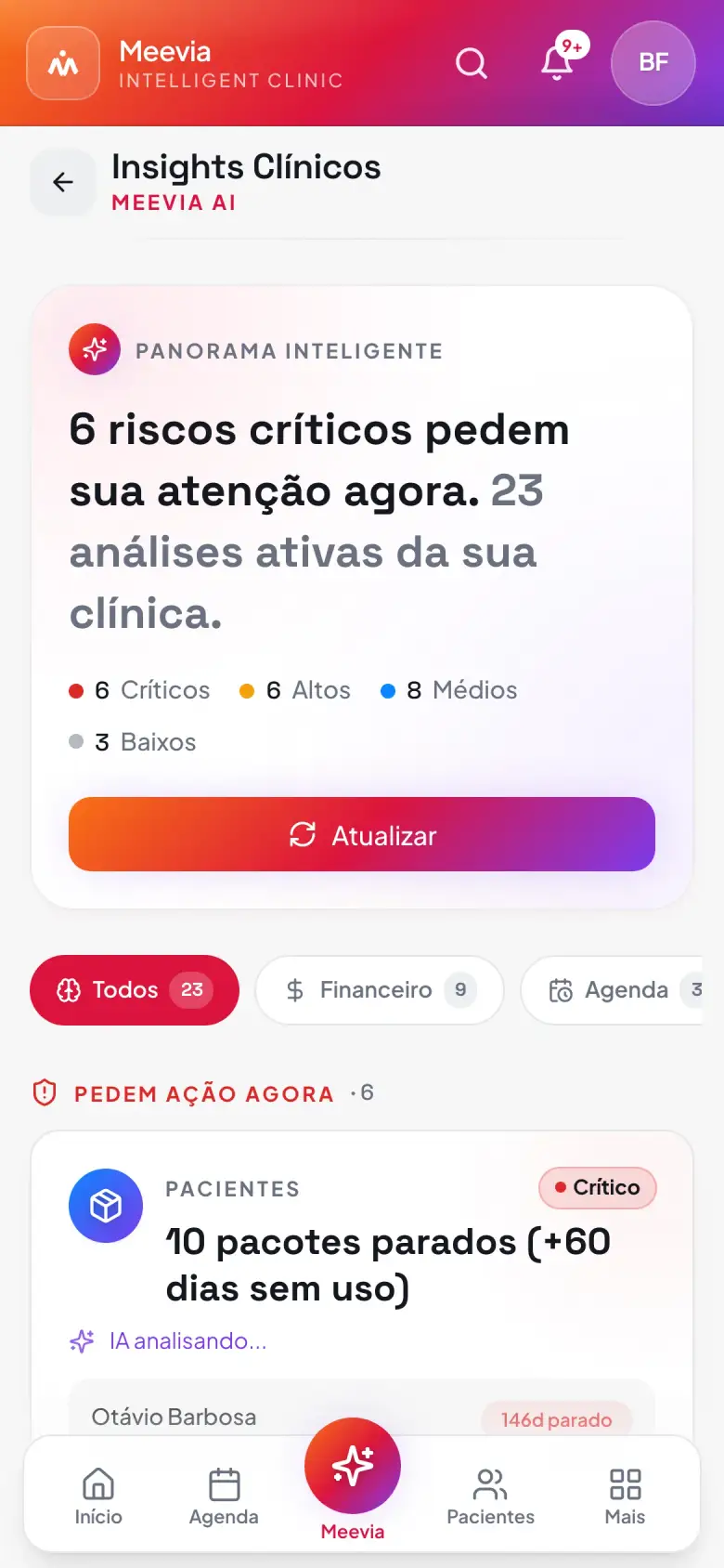 App da Meevia no celular