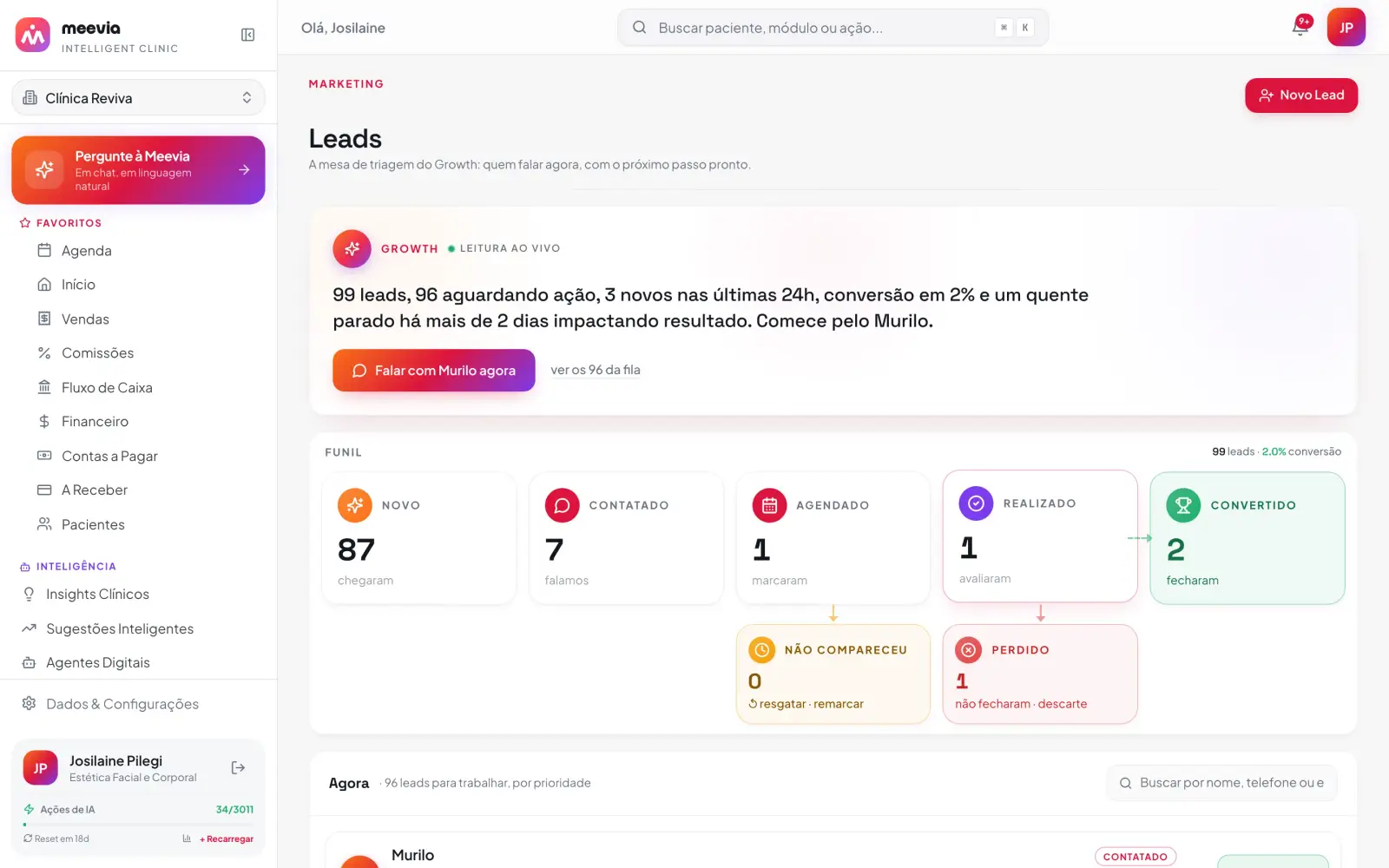 O lead vira paciente sem você ter time de vendas